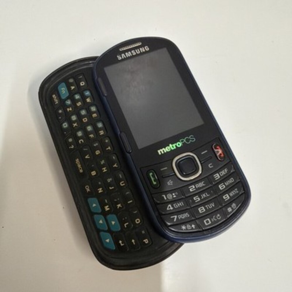 Samsung Messager 3 III SCH-R570 - Blue ( MetroPCS ) Very Rare Slider Phone